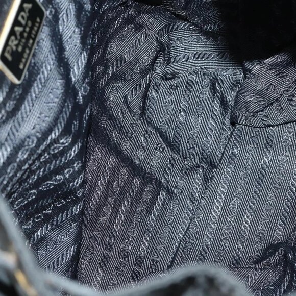 PRADA Backpack Nylon Black Silver Auth bs30542 main image 8